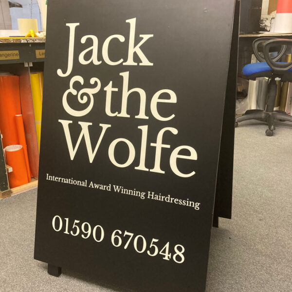 Jack & the Wolfe Pavement Sign